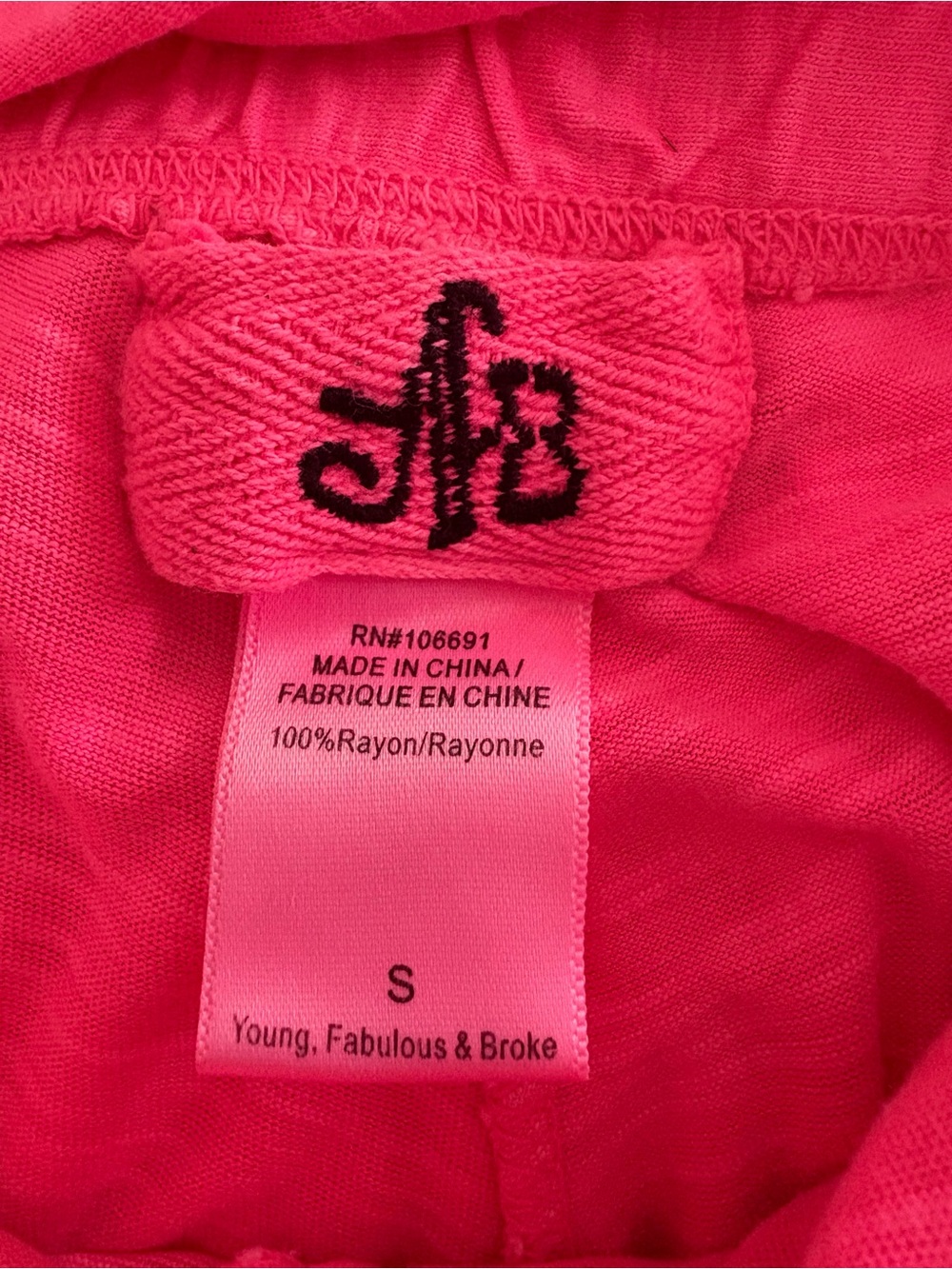 Young Fabulous & Broke Marina Relaxed Wide Leg Pants Wrap Overlay Skirt Pink S - Picture 3 of 9